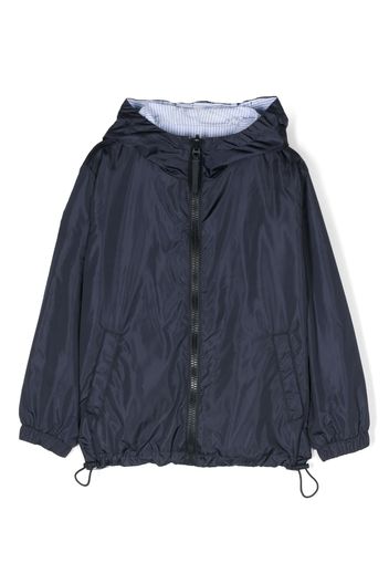 Il Gufo zip-up hooded jacket - Blue