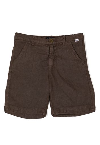 Il Gufo elasticated-waistband linen shorts - Brown