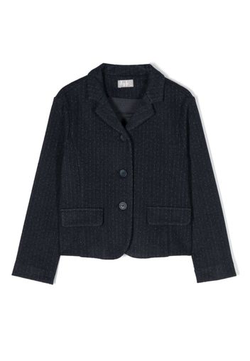 Il Gufo stripe-pattern single-breasted blazer - Blue