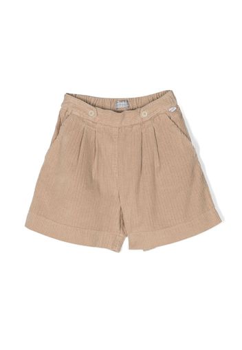 Il Gufo elasticated-waistband corduroy shorts - Neutrals