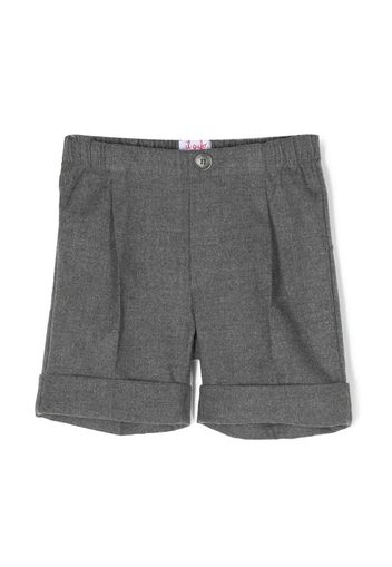 Il Gufo turn-up hem pressed-crease shorts - Grey