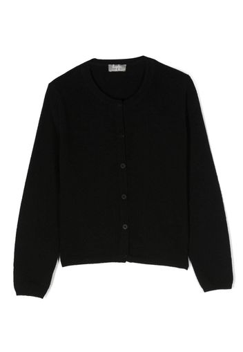 Il Gufo round-neck wool cardigan - Black