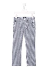 Il Gufo striped straight-leg trousers - Blue