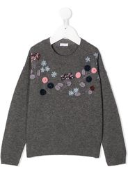 floral-embroidery jumper