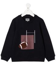 rugby-print jersey sweatshirt