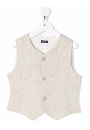 Il Gufo striped button-up waistcoat - Neutrals