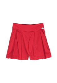 Il Gufo pleated stretch-cotton shorts - Red