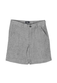 Il Gufo mélange-effect linen shorts - Grey