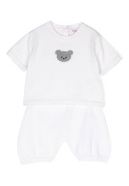 Il Gufo knitted cotton baby set - White