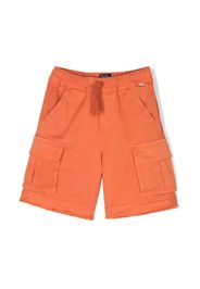 Il Gufo drawstring-waist cotton cargo shorts - Orange