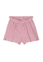 Il Gufo flared elasticated-waistband shorts - Pink