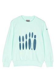 Il Gufo graphic-print long-sleeve cotton jumper - Green