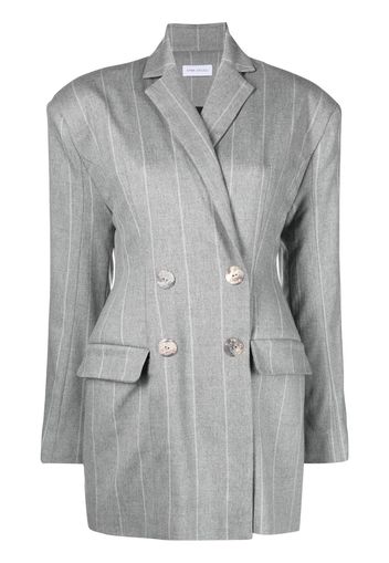 Ioana Ciolacu pinstripe double-breasted blazer - Grey