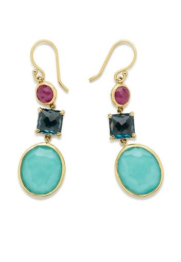 18kt gold gemstone earrings