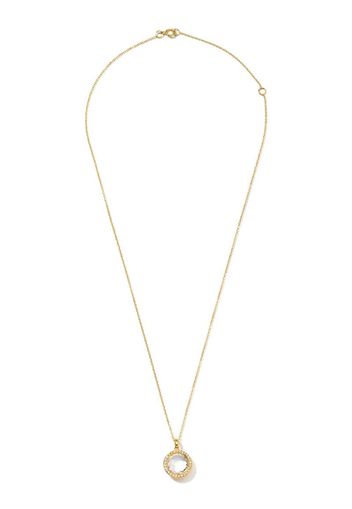 18kt gold diamond mini pendant necklace