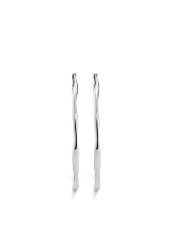 sterling silver Classic Large Squiggle hoop earrings