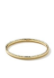 18kt gold hammered bangle