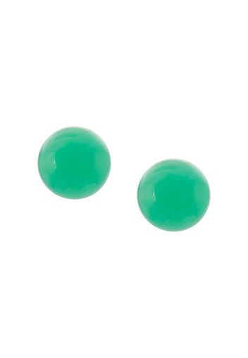 18kt yellow gold chrysoprase stud earrings