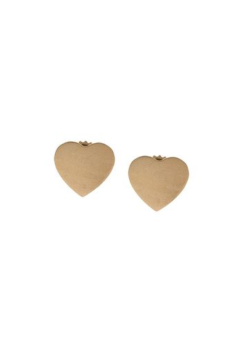 Irene Neuwirth 18kt yellow gold heart stud earrings