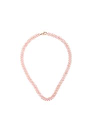 18kt rose gold 8mm opal beaded necklace