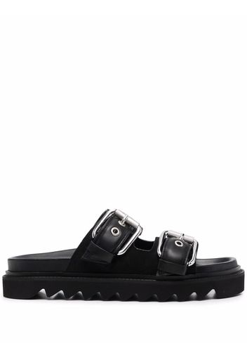 IRO Bolum double-strap slides - Black