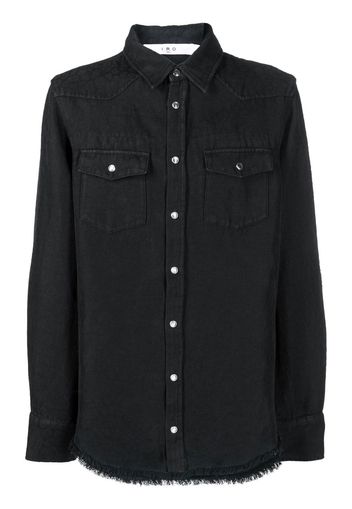 IRO press-stud fastening detail shirt - Black