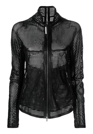 Isaac Sellam Experience sheer mesh zip-up jacket - Black