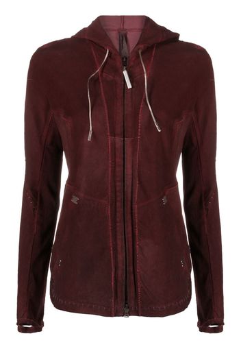 Isaac Sellam Experience zip-up hooded jacket - Red