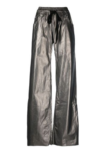 Isaac Sellam Experience drawstring leather trousers - Silver