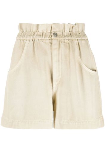 Isabel Marant Étoile Titea elasticated-waist denim shorts - Neutrals