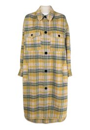 Isabel Marant Étoile checked button-up coat - Yellow
