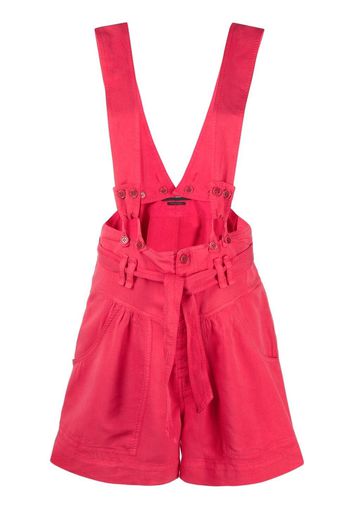 Isabel Marant detachable-braces high-waisted shorts - Red