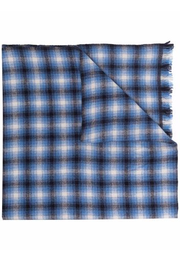 Isabel Marant Dash checked wool-cashmere scarf - Blue