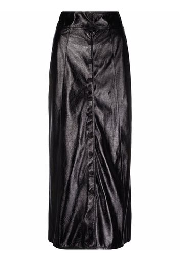 Isabel Marant faux leather midi skirt - Black