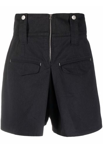 Isabel Marant A-line cotton shorts - Black