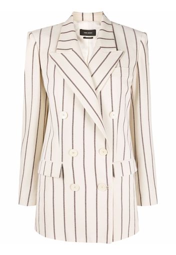 Isabel Marant Nevim pinstripe double-breasted blazer - Neutrals