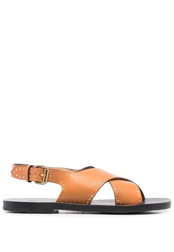 Isabel Marant cross-strap slingback sandals - Brown