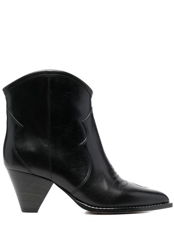 Isabel Marant Western-style 70mm leather boots - Black