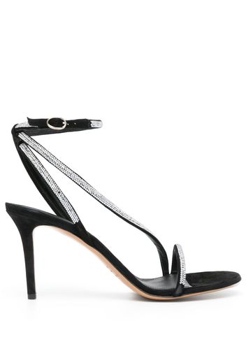 Isabel Marant 100mm crystal embellished strappy sandals - Black