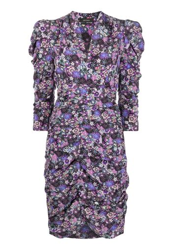 Isabel Marant Célina floral-print silk minidress - Purple