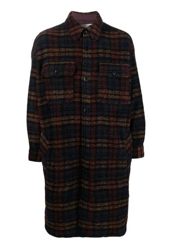 Isabel Marant Kotajot checked single-breasted coat - Purple