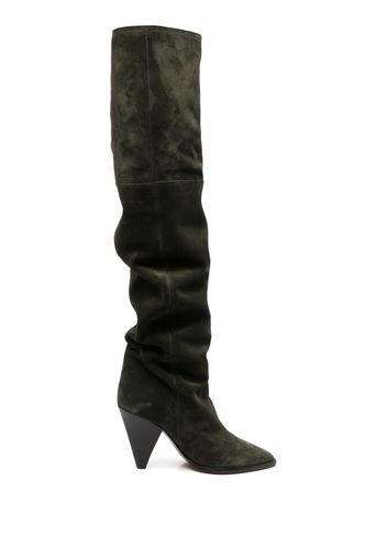 Isabel Marant Lage thigh-high boots - Green