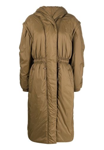 Isabel Marant padded hooded long coat - Green