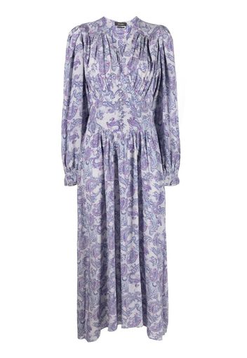 Isabel Marant Myrala paisley-print midi-length dress - Blue