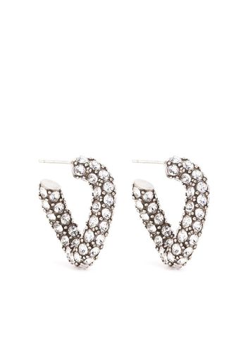 Isabel Marant crystal-embellished twisted hoop earrings - Silver