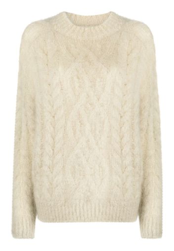 Isabel Marant cable-knit mohair-blend jumper - Neutrals