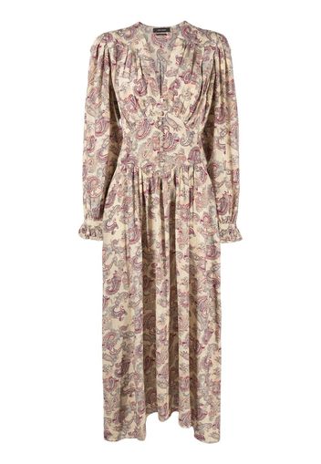 Isabel Marant Myrala paisley-print midi-length dress - Yellow