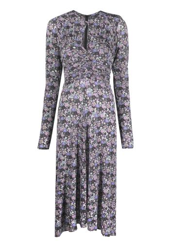 Isabel Marant floral-print long-sleeve midi dress - UTVI