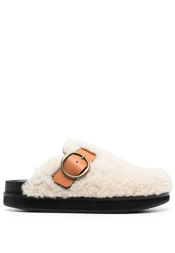 Isabel Marant faux shearling mules - Neutrals