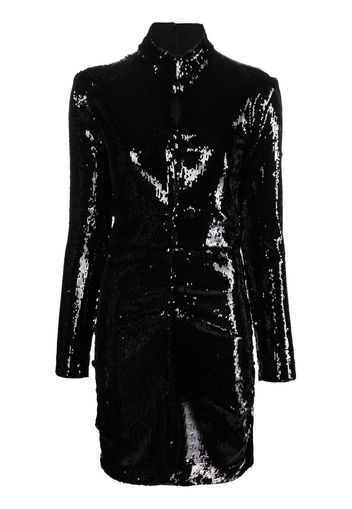 Isabel Marant long-sleeve sequin-embellished dress - Black